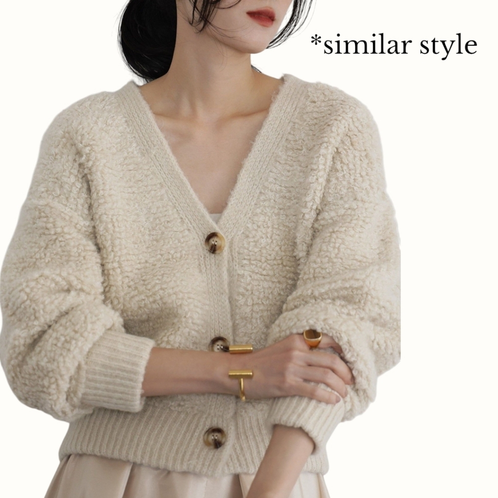 🤍 Monk & Lou Nylon Cotton Textured Button Front Cardigan, M